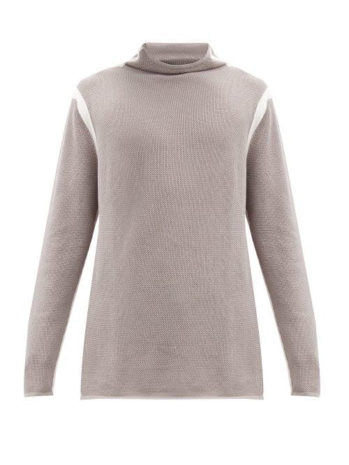 Matchesfashion.com Arnar Mar Jonsson - Open-knit Cotton-blend Sweater - Mens - Beige