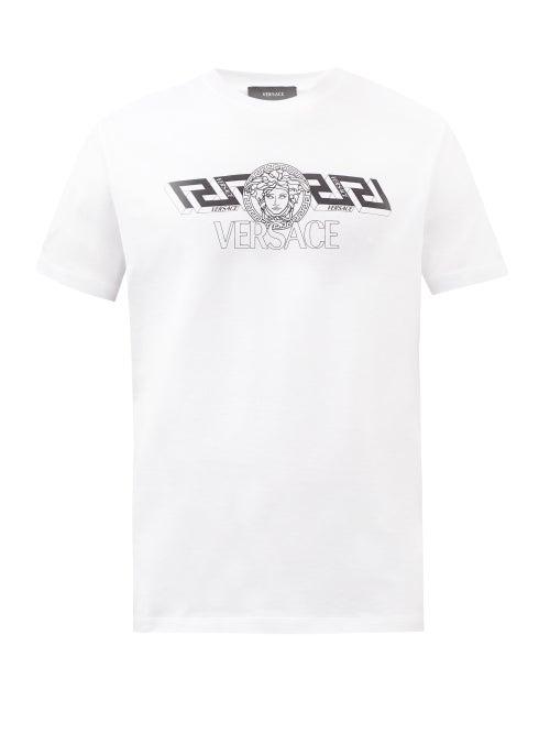 Versace - Medusa Head-print Cotton-jersey T-shirt - Mens - White