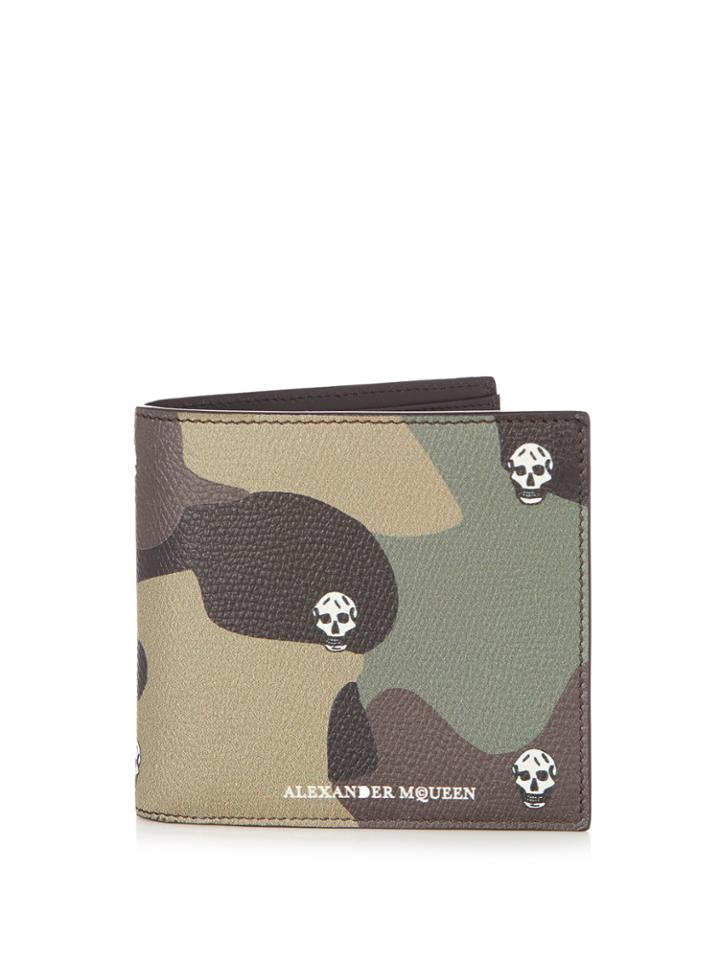 Alexander Mcqueen Camouflage-print Bi-fold Leather Wallet