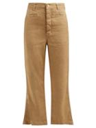Matchesfashion.com Loewe - Fisherman Linen And Cotton Blend Canvas Trousers - Womens - Beige