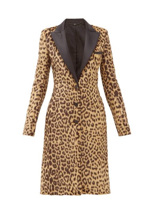 Matchesfashion.com Paco Rabanne - Single-breasted Leopard-print Faux-fur Coat - Womens - Leopard