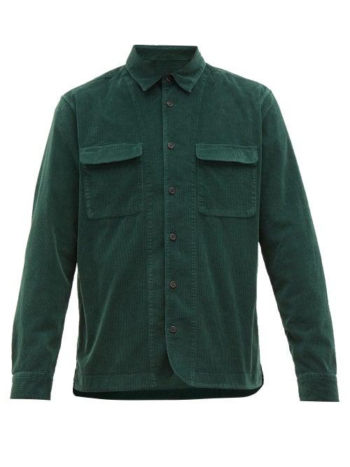 Matchesfashion.com Altea - Corduroy Overshirt - Mens - Green