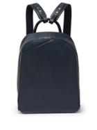 Matchesfashion.com Valextra - My Logo Grained Leather Backpack - Mens - Navy