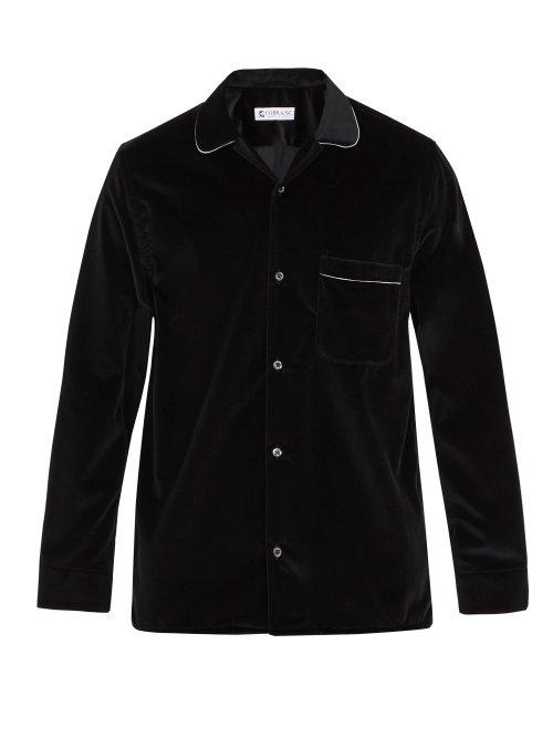 Matchesfashion.com Cobra S.c. - Cabriolet Cotton Velvet Shirt - Mens - Black