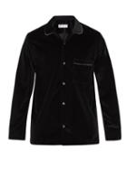 Matchesfashion.com Cobra S.c. - Cabriolet Cotton Velvet Shirt - Mens - Black