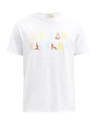 Matchesfashion.com Maison Kitsun - Rainbow Yoga Fox Cotton-jersey T-shirt - Mens - White