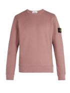 Matchesfashion.com Stone Island - Logo Patch Cotton Jersey Sweatshirt - Mens - Light Pink