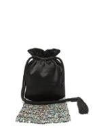 Matchesfashion.com Galvan - Beaded-fringe Satin Pouch - Womens - Black Multi