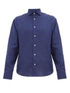 Matchesfashion.com Odyssee - Roquefort Linen Twill Shirt - Mens - Navy