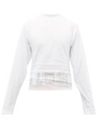Matchesfashion.com Bianca Saunders - Ruched Long Sleeved Cotton Blend T Shirt - Mens - White
