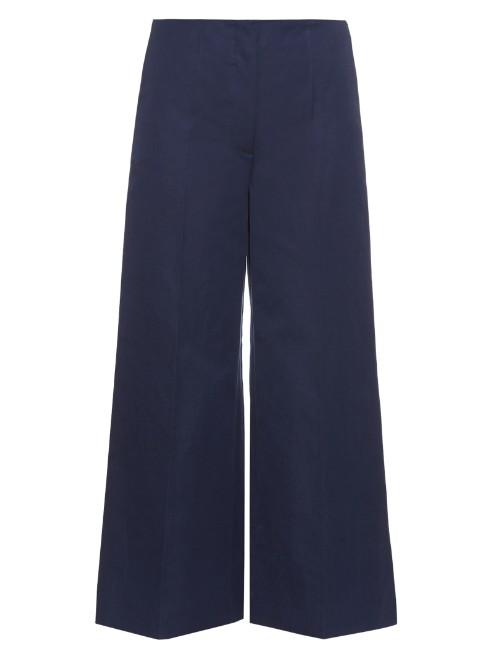 Sonia Rykiel Wide-leg Cotton And Linen-blend Trousers