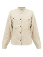 Matchesfashion.com Isabel Marant Toile - Barney Cotton-blend Cheesecloth Shirt - Womens - Khaki