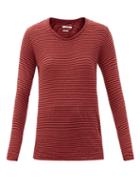 Matchesfashion.com Isabel Marant Toile - Kaaron Striped Linen-blend Long-sleeved T-shirt - Womens - Red