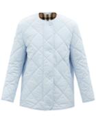 Burberry - Diamond-quilted Technical Coat - Womens - Blue