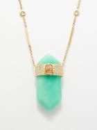 Jacquie Aiche - Diamond, Chrysoprase & 14kt Gold Necklace - Womens - Green Multi