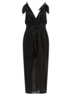 Matchesfashion.com Mara Hoffman - Calypso Organic-linen Blend Cocoon Dress - Womens - Black