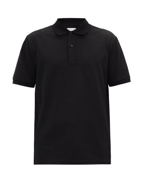 Matchesfashion.com Bottega Veneta - Monkey-embroidered Cotton-piqu Polo Shirt - Mens - Black
