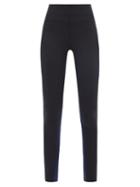 Ladies Activewear Ernest Leoty - Julia Contrast-panel Recycled-blend Leggings - Womens - Black