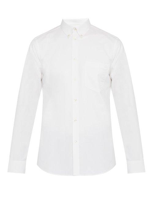 Matchesfashion.com Givenchy - Logo Embroidered Cotton Oxford Shirt - Mens - White