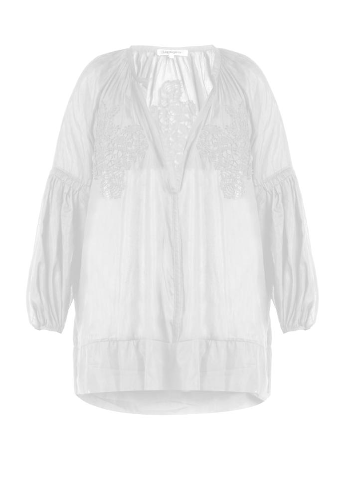 Lila Eugénie Cotton-blend Voile Cover-up