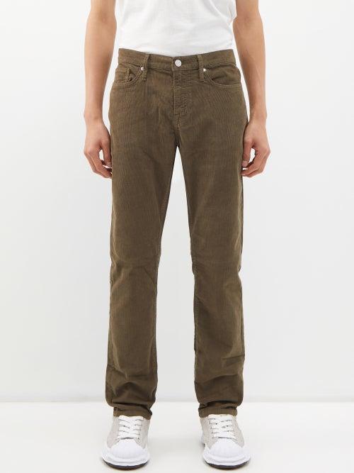 Frame - L'homme Corduroy Slim-leg Jeans - Mens - Khaki
