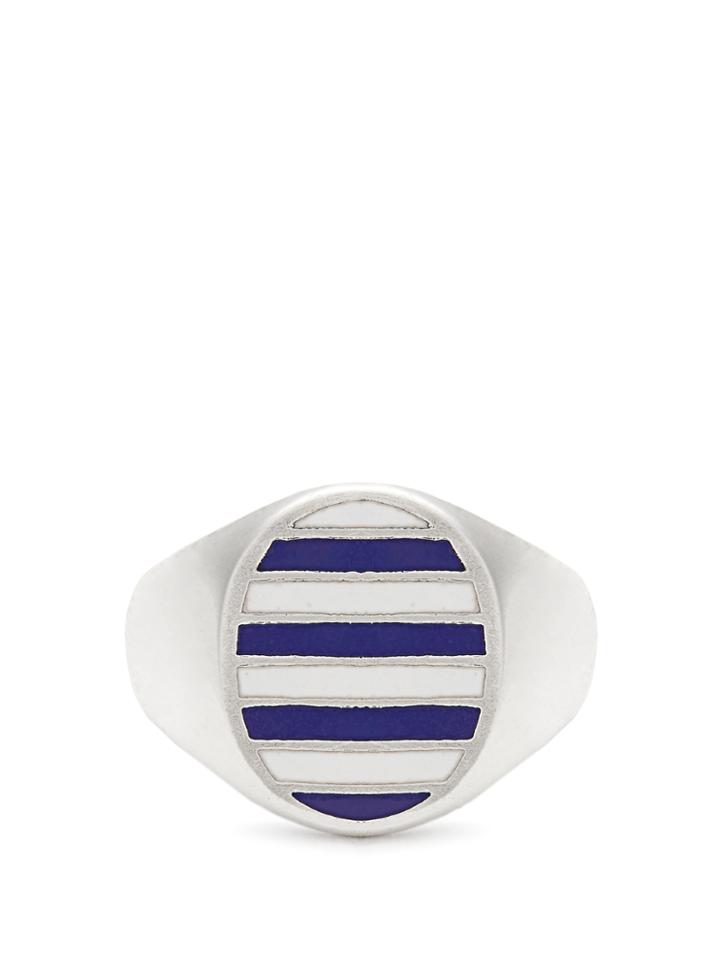 Jessica Biales Enamel & Sterling-silver Ring