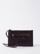 Balenciaga - Neo Classic Zipped Leather Cardholder - Womens - Black