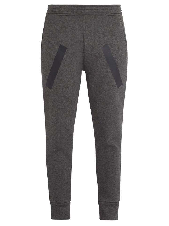 Neil Barrett Tapered-leg Tape-print Jersey Track Pants