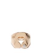 Alison Lou - Alphabet Diamond & 14kt Gold Ring (a) - Womens - Gold