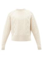 Toogood - The Fisherman Aran-knit Lambswool Sweater - Mens - White