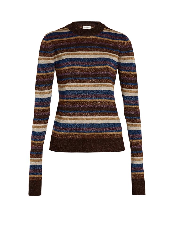 Saint Laurent Striped Lurex Sweater