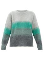 Matchesfashion.com Isabel Marant Toile - Drussell Dgrad-striped Mohair-blend Sweater - Womens - Green