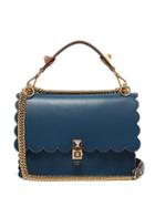 Matchesfashion.com Fendi - Kan I Leather Shoulder Bag - Womens - Blue