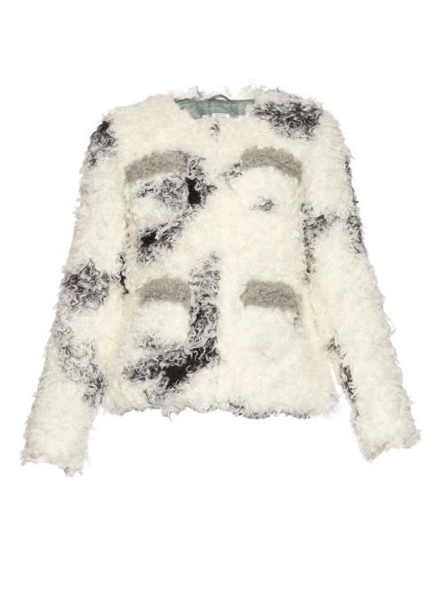 Shrimps Cindy Spotted Faux-shearling Jacket