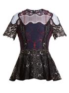 Jonathan Simkhai Tri-colour Embroidered Lace Top