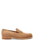 Christian Louboutin Dirk Knot-embossed Suede Loafers