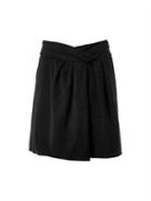 Carven Twist-front Crepe Skirt