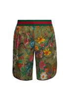 Matchesfashion.com Gucci - Flora Print Swim Shorts - Mens - Multi