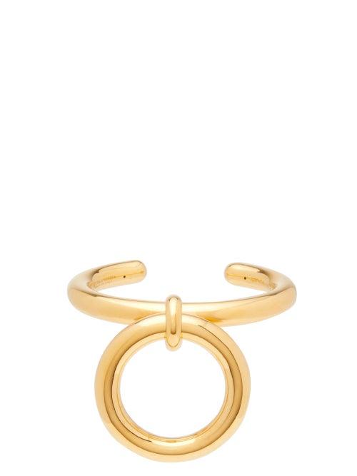 Matchesfashion.com Bottega Veneta - Hoop Charm Gold Plated Sterling Silver Cuff - Womens - Gold