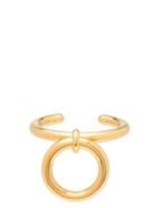 Matchesfashion.com Bottega Veneta - Hoop Charm Gold Plated Sterling Silver Cuff - Womens - Gold