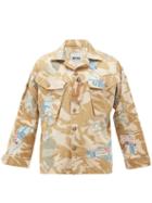 Matchesfashion.com Myar - Camouflage-print Upcycled Cotton-blend Jacket - Womens - Beige Multi