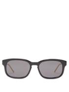 Matchesfashion.com Gucci - Rectangular Acetate Sunglasses - Mens - Black