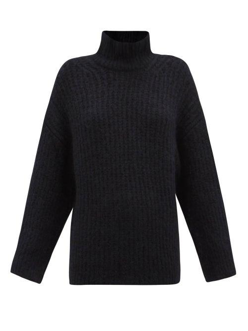 A.p.c. - Emma High-neck Ribbed Sweater - Womens - Black