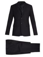 Matchesfashion.com Prada - Single Breasted Wool Suit - Mens - Dark Navy