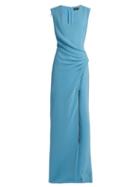 Versace Ruched Silk-cady Gown