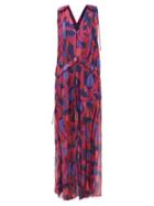 Isabel Marant - Alsaw Floral-print Silk Dress - Womens - Pink