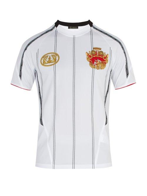 Matchesfashion.com Versace - Printed Jersey T Shirt - Mens - White
