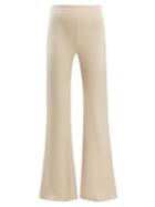 Galvan High-rise Flared-leg Satin Trousers