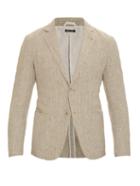 Giorgio Armani Woven Cotton And Linen-blend Blazer