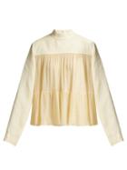 Matchesfashion.com Chlo - Mousseline Tiered Blouse - Womens - Light Yellow